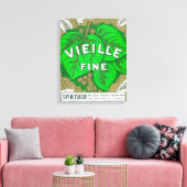 Vieille Fine Wine LabelEurope Canvas Afdruk (Insitu (Woonkamer))