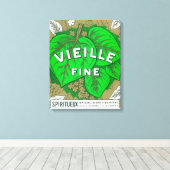 Vieille Fine Wine LabelEurope Canvas Afdruk (Insitu (Houten vloer))