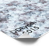 Vieille grange hiver scène neige chute poster (Coin)