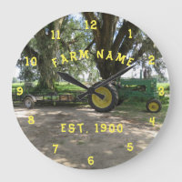 Vieille horloge murale de tracteur