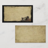 Vieille machine à coudre et cartes de visite (Devant / Derrière)