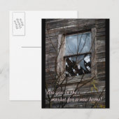 Vieille Maison Délabrée Carte de Publicité Immobil (Devant / Derrière)