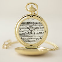 Vieille montre de poche de manuscrit de musique