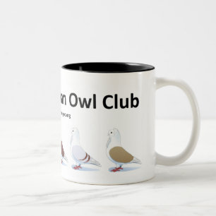 Vieille tasse allemande de club de hibou
