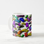 Vieille tasse de café colorée de voitures (Devant gauche)