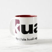 VIEILLE tasse de Kuali avec l'URL (Devant gauche)