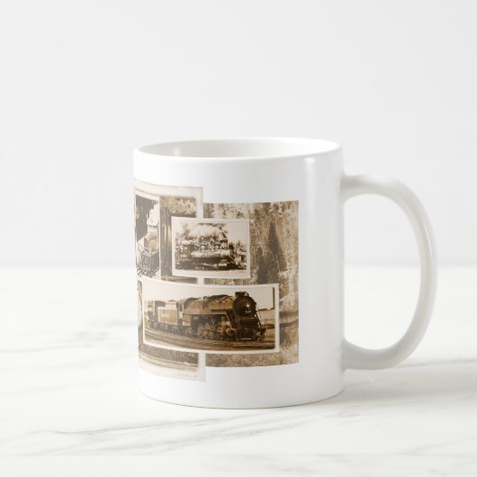 Vieille tasse du collage 11oz de train de (Droite)