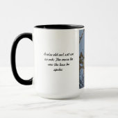 Vieille tasse sage de hibou - moins il a parlé la (Gauche)