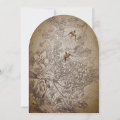 Vieille Urne Vintage Lovebird Faire-part de mariag (Dos)