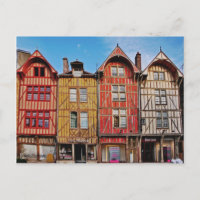 Vieilles bâtisses de Troyes France Carte postale