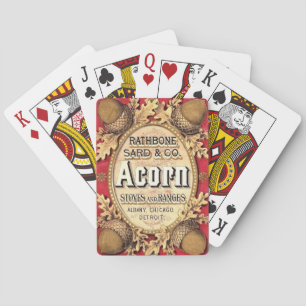 Vieilles cartes de jeu d'annonce de fourneau de