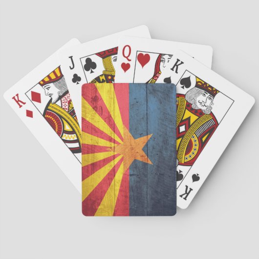 Vieilles cartes de jeu en bois de drapeau de (dos)