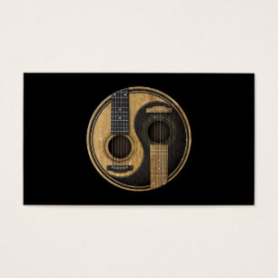 Vieilles et usées guitares acoustiques Yin Yang