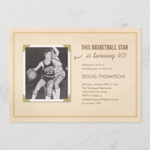 Vieilles invitations d'anniversaire de photo de