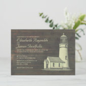 Vieilles invitations de mariage de phare (Debout devant)