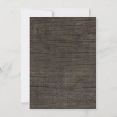 Vieilles invitations en bois rustiques (Dos)