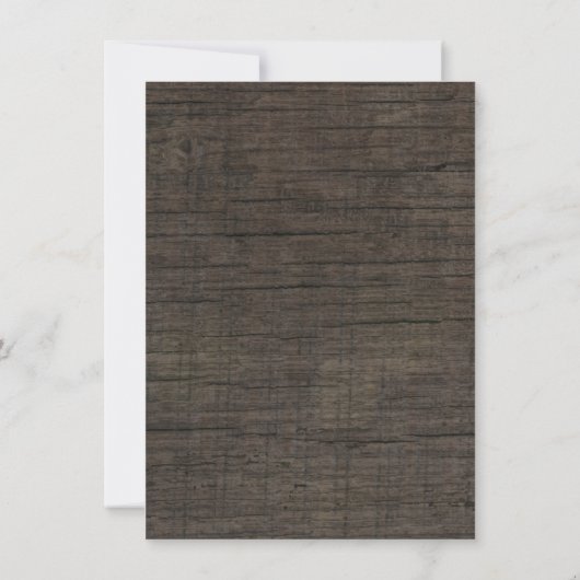 Vieilles invitations en bois rustiques (Dos)