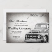 Vieilles invitations rustiques de mariage de (Devant)