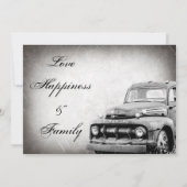 Vieilles invitations rustiques de mariage de (Dos)