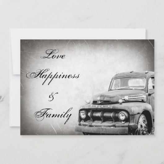 Vieilles invitations rustiques de mariage de (Dos)