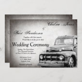 Vieilles invitations rustiques de mariage de (Devant / Derrière)