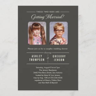 Vieilles photos Couples Invitations Wedding shower