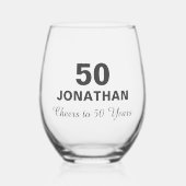 Vieilli à la perfection Anniversaire Verre de vin (Recto)