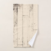 Vieilli Chic Crème Bois Rustique Ferme Grange (Serviette à main)