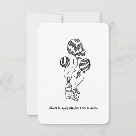 Vieillir comme du vin fin - Carte d'anniversaire p (Devant)