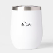 Vieillir Comme Vin Fin Vin Blanc Verre Anniversair (Arrière)