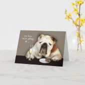 vieillir, drôle de carte d'anniversaire, chien (Fleur jaune)