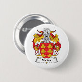 Vieira Family Crest Ronde Button 5,7 Cm (Voorkant /achterkant)