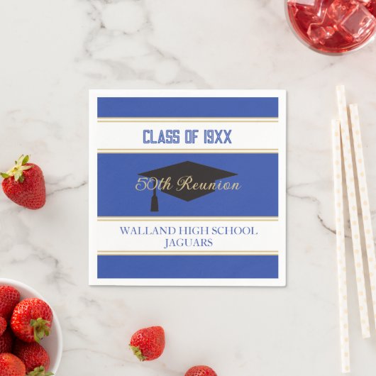 Viel! CUSTOM Class Reunion Napkins Servet (Insitu)