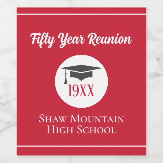 Viel! Elk jaar Klasse Wijn Etiket (Enkel label)