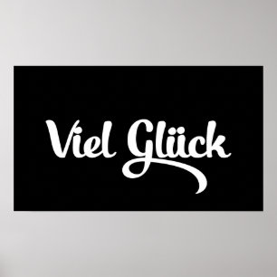Viel Glück Veel succes in het Duits Poster
