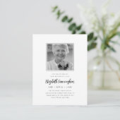 Viel haar prachtige, moderne herdenkingsfoto van h kaart (Staand voorkant)