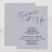 Viel met alleen Dusty Blue Reception Kaart (Voorkant / Achterkant)