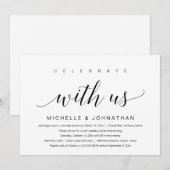 Viel met ons, bruiloft Elopement Kaart (Voorkant / Achterkant)