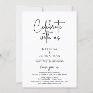 Viel met ons mee, Wedding Elopement Dinner Invita Kaart