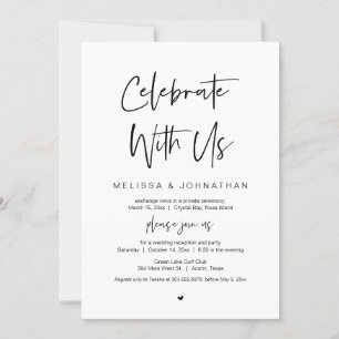 Viel met ons, Wedding Elopement Party Kaart