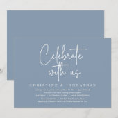 Viel met ons, Wedding Elopement Party Kaart (Voorkant / Achterkant)