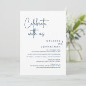 Viel met ons, Wedding Elopement Party Kaart (Staand voorkant)