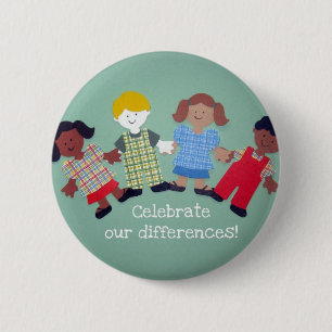 Viel onze verschillen! ronde button 5,7 cm