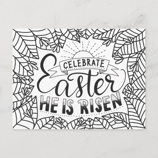 Viel Pasen dat hij aan het groeien is Briefkaart (Voorkant)