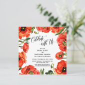 Viel samen met de rode papavers van ons kaart (Staand voorkant)