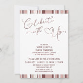 Viel samen met ons Cinnamon & Dusty Roos Reception Kaart (Voorkant)