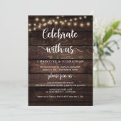 Viel samen met ons, Rustic Elopement Party Invitat Kaart (Staand voorkant)