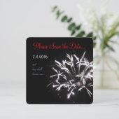 Viel sparen-de datum rood/wit/blauw 5 save the date (Staand voorkant)