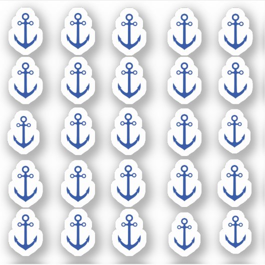 Viele kleine blaue Anker Sticker (Voorkant)