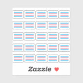 Viele kleine Transgender Flaggen Sticker (Vel)